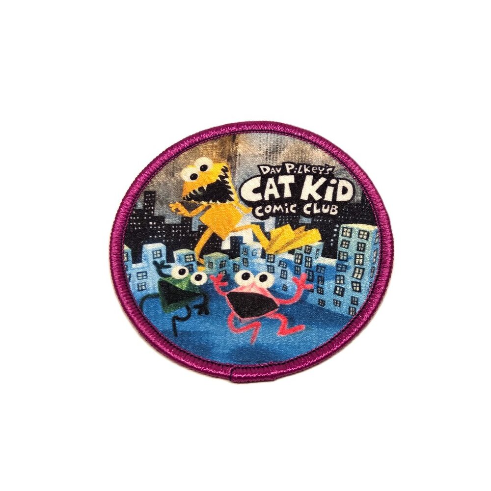 Dav Pilkey Cat Kid Comic Club 3" Promo Iron on Patch Rare Limited 2022